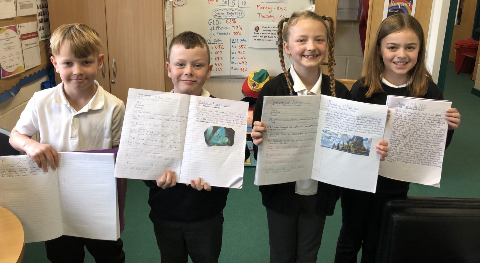 Amazing cretive writing from these 4 children today. Super impressed!