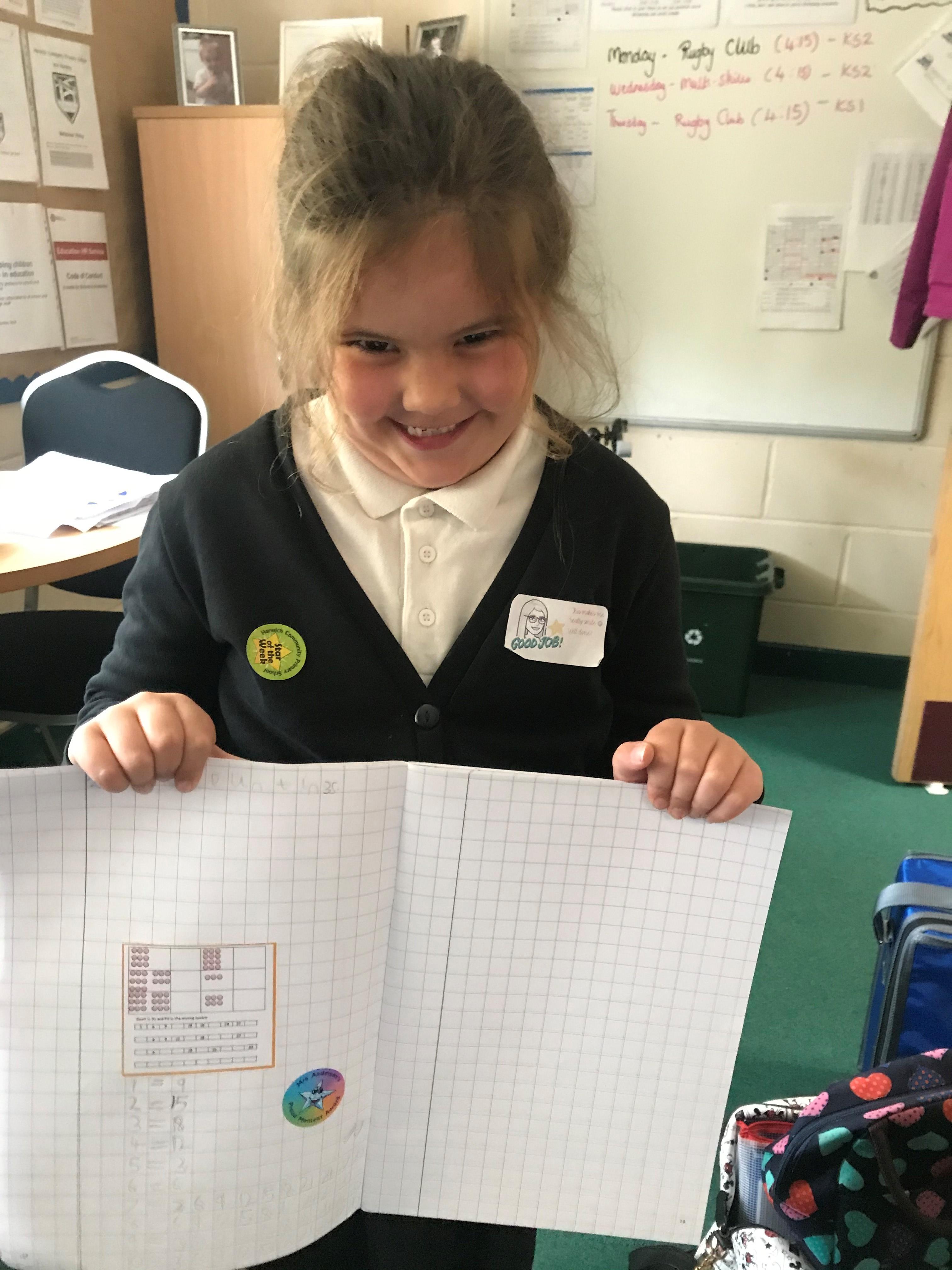 What a super star in Maths!