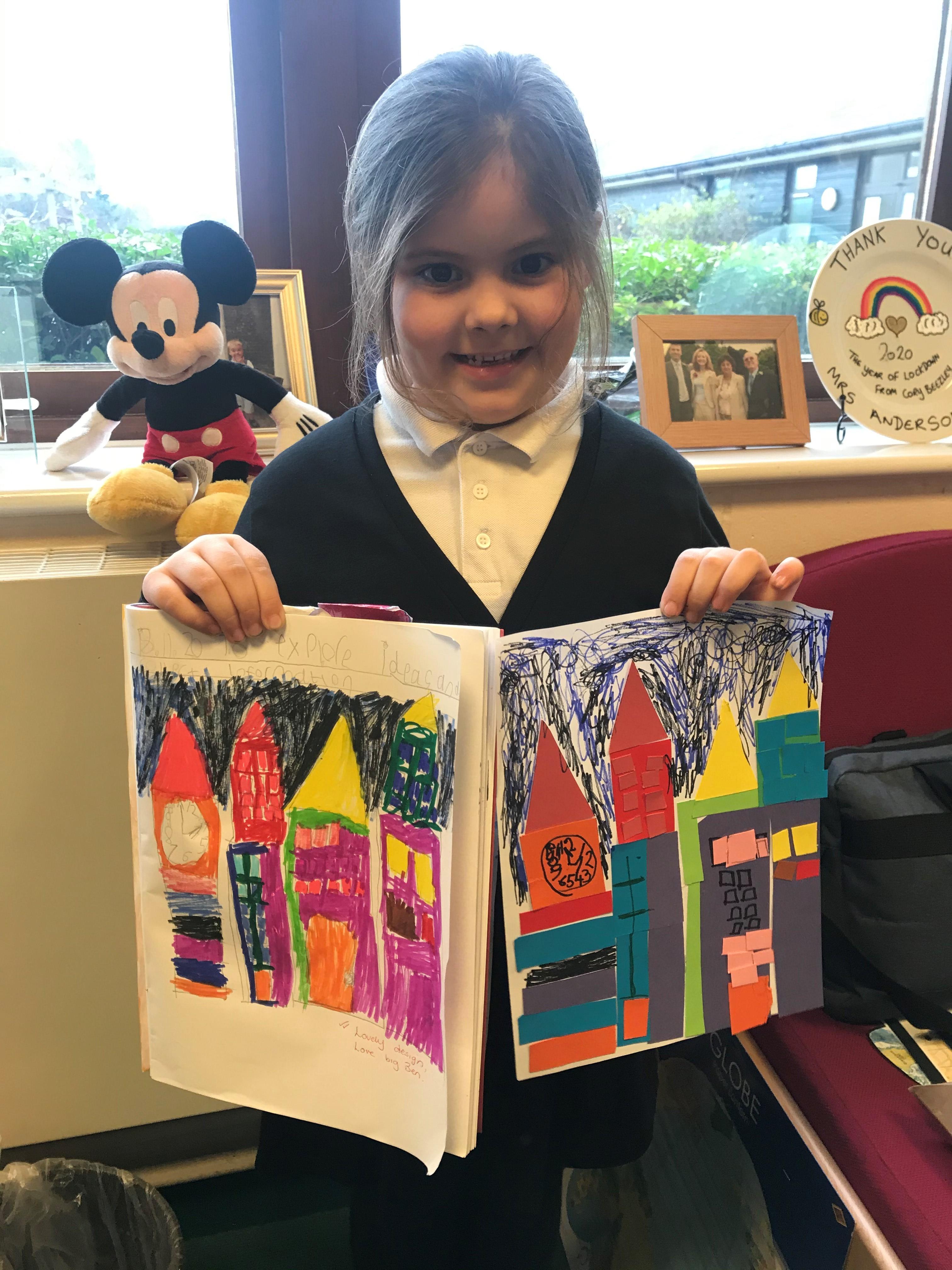 A great plan and collage of her own London city design!