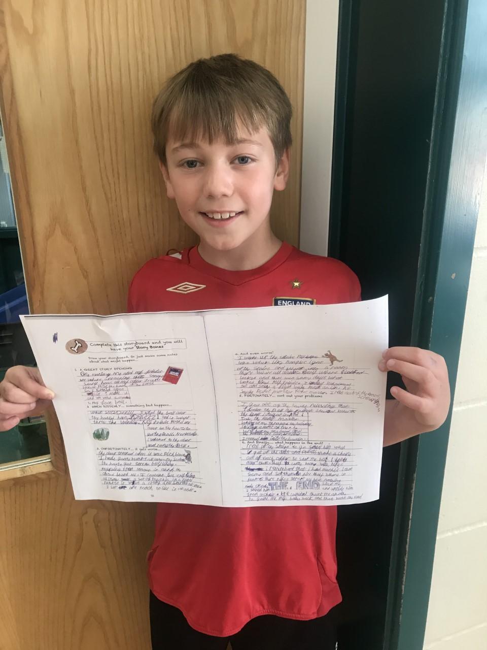 Riley has amazed us all with his super writing. Well done!