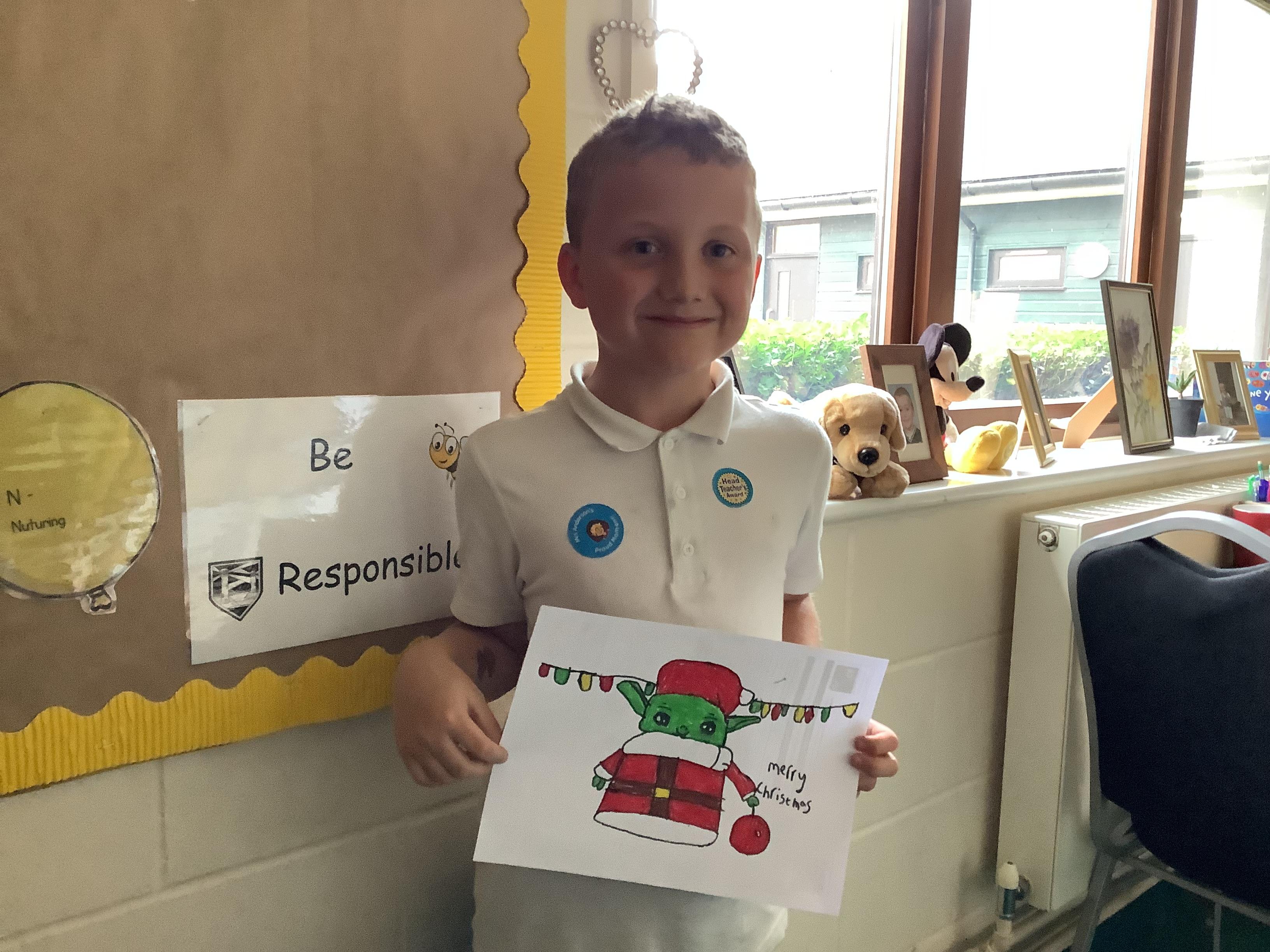Cahrlie really took his time with his art work. Well done