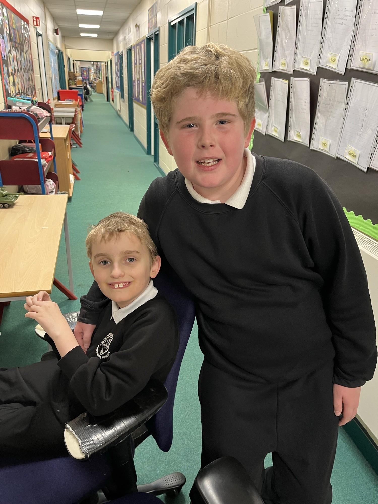 Jayden has been the most adorable friend to Kaiden this week. Thank you!