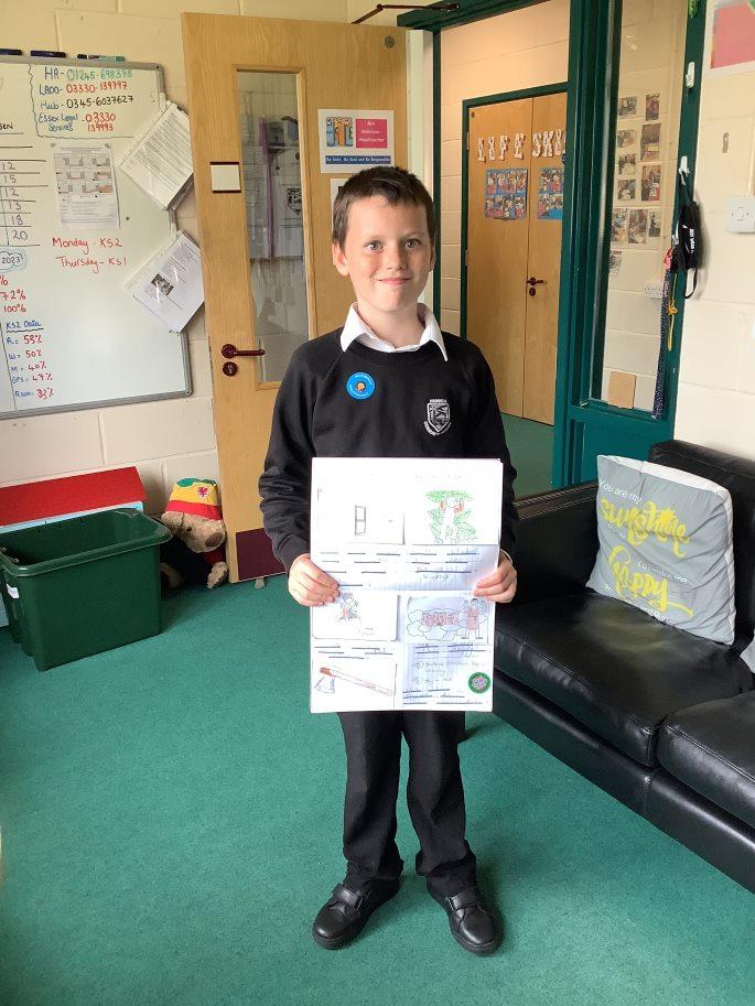 My first of the new school year! Well done Mitchell!