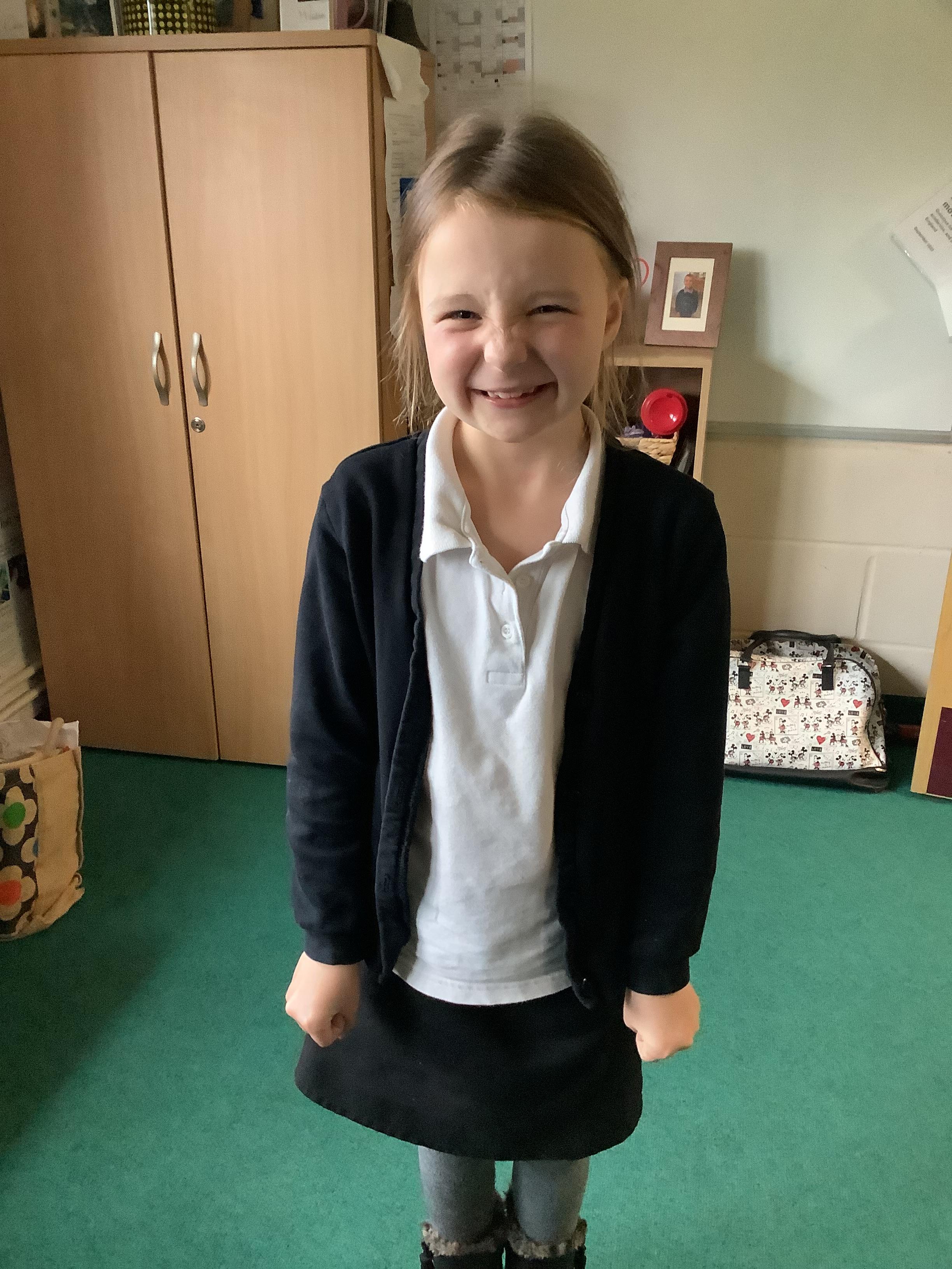 Charlotte is a super singer in our Christmas practice