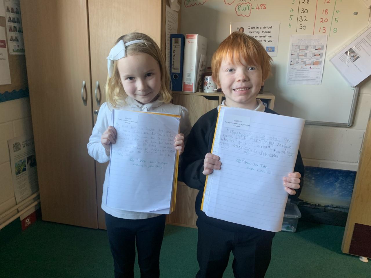 Well done to Grace and Tate for producing some wonderful story endings