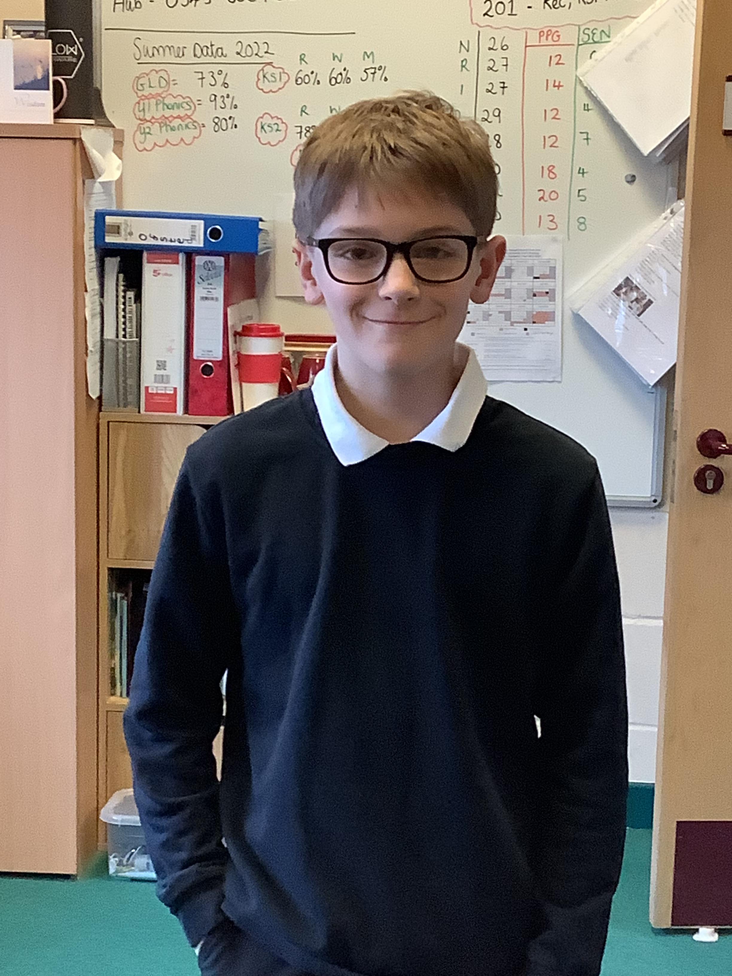 Well Done, Ruben for improving in all areas of the curriculum.